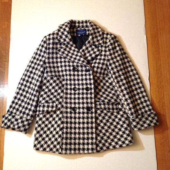 Wool Blend Blazer Jacket Women 1X Black White Check Tweed Belt Career Mackintosh - Picture 3 of 14